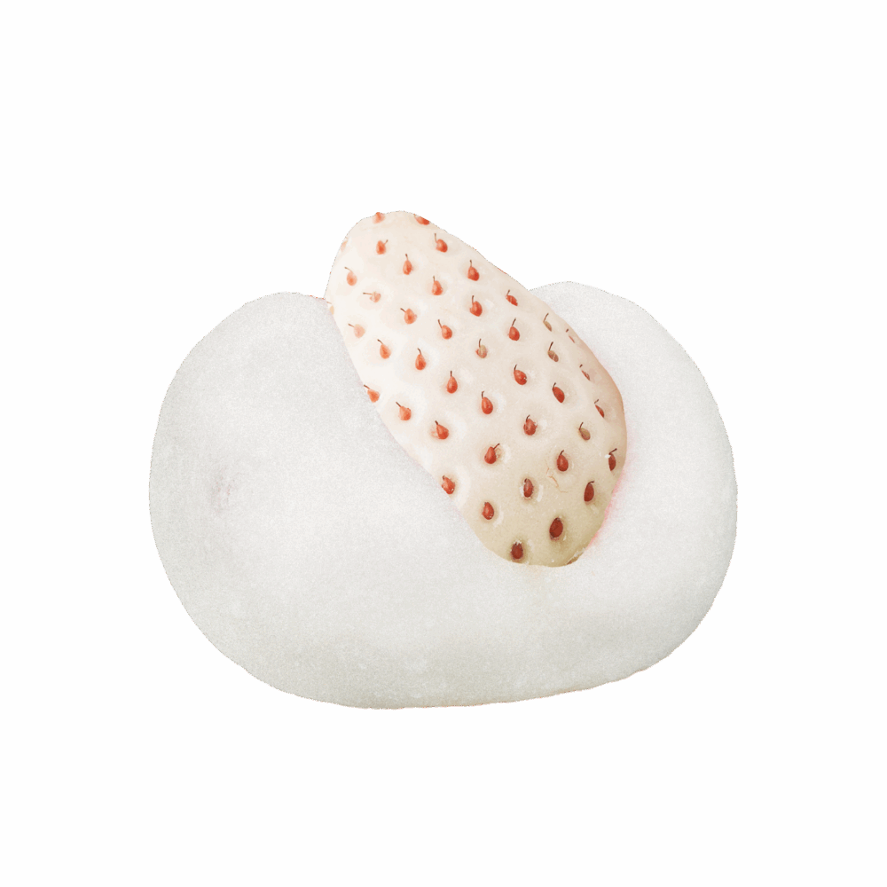 白草莓白餡大福