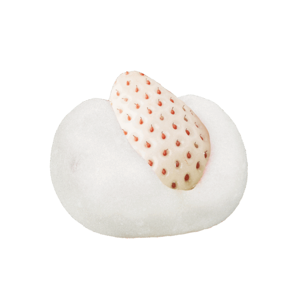 白草莓白餡大福
